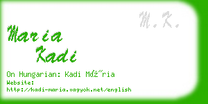 maria kadi business card